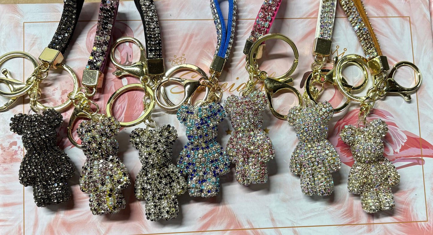 ✨ Diamond Bear Keychain - Multiple Styles Available ✨