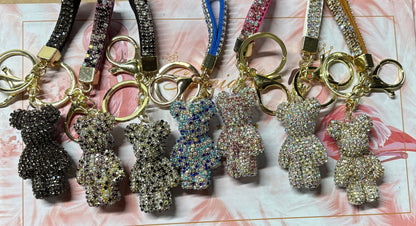 ✨ Diamond Bear Keychain - Multiple Styles Available ✨