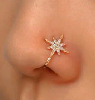 ✨ Gold Plated Faux Cuff Clip-On Nose Rings ✨
