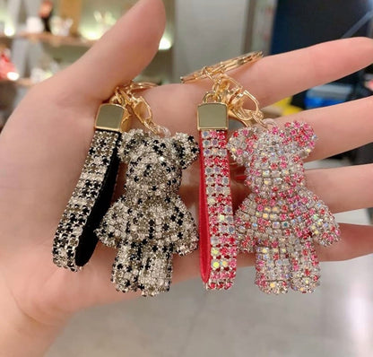 ✨ Diamond Bear Keychain - Multiple Styles Available ✨