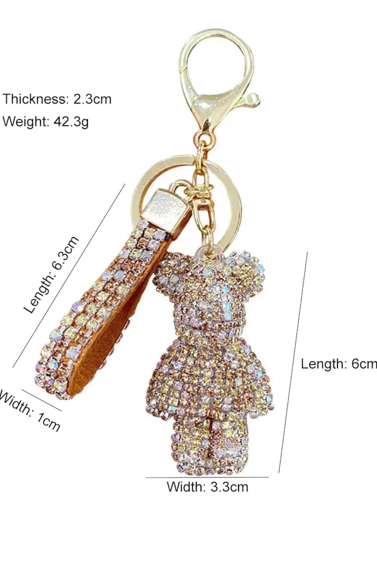 ✨ Diamond Bear Keychain - Multiple Styles Available ✨