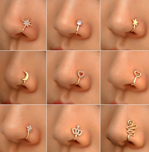 Gold Plated Faux Cuff Nose Ring